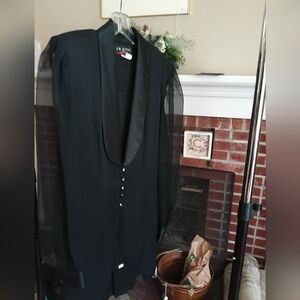 Vintage 90's Black Sheer Sleeve Jacket